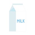 Diary product milk pack flat style design vector illustration isolated on white background. Royalty Free Stock Photo